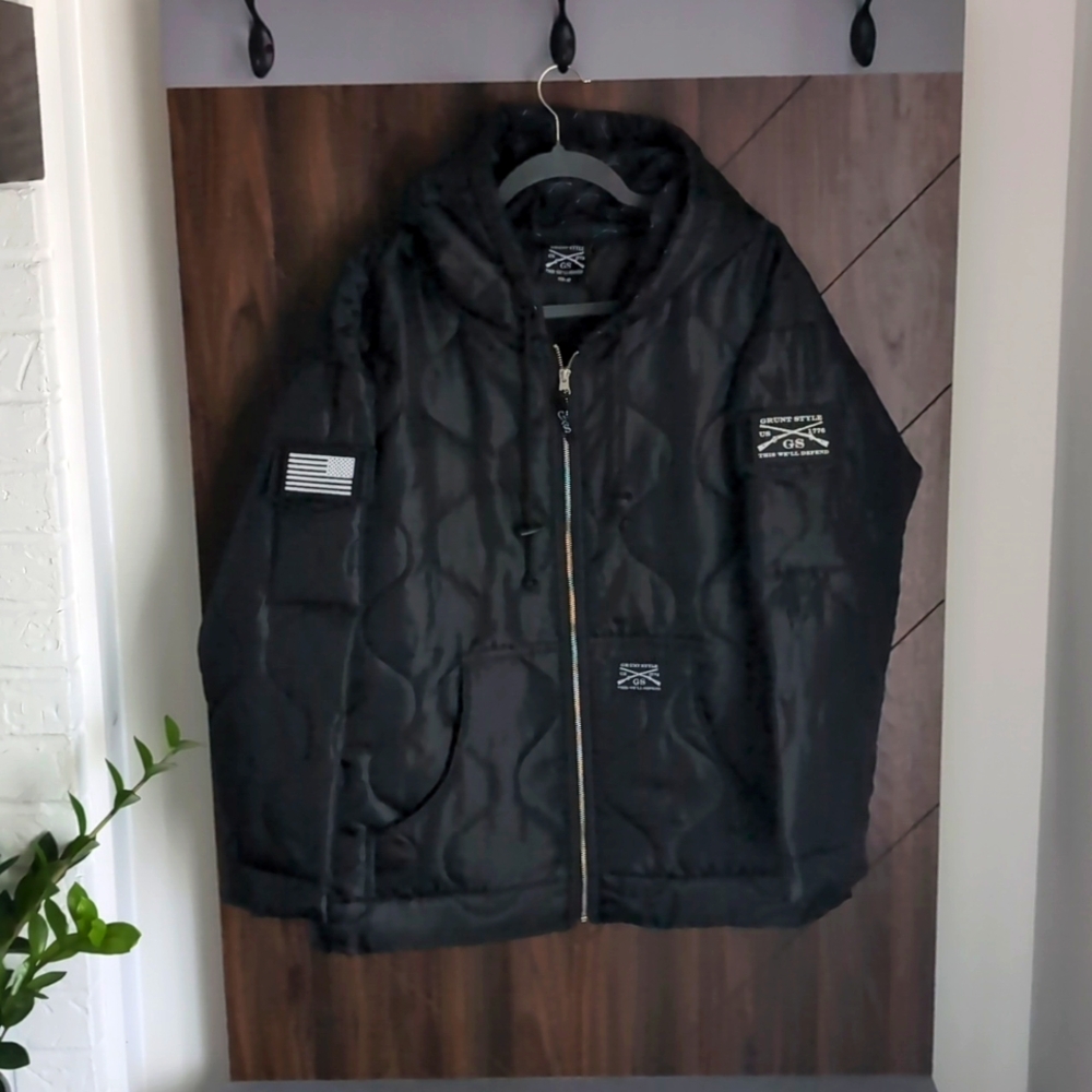 Grunt Style Black Woobie Zip Jacket